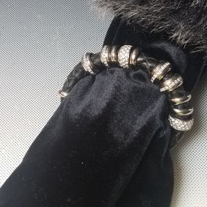 Serena leather Bling bracelet 7.5in NWOT